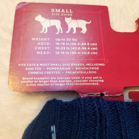 Wondershop Pet Sweater Small Dark Blue Polar Bear in Beanie Snow Dogs Cats New - Picture 5 of 6